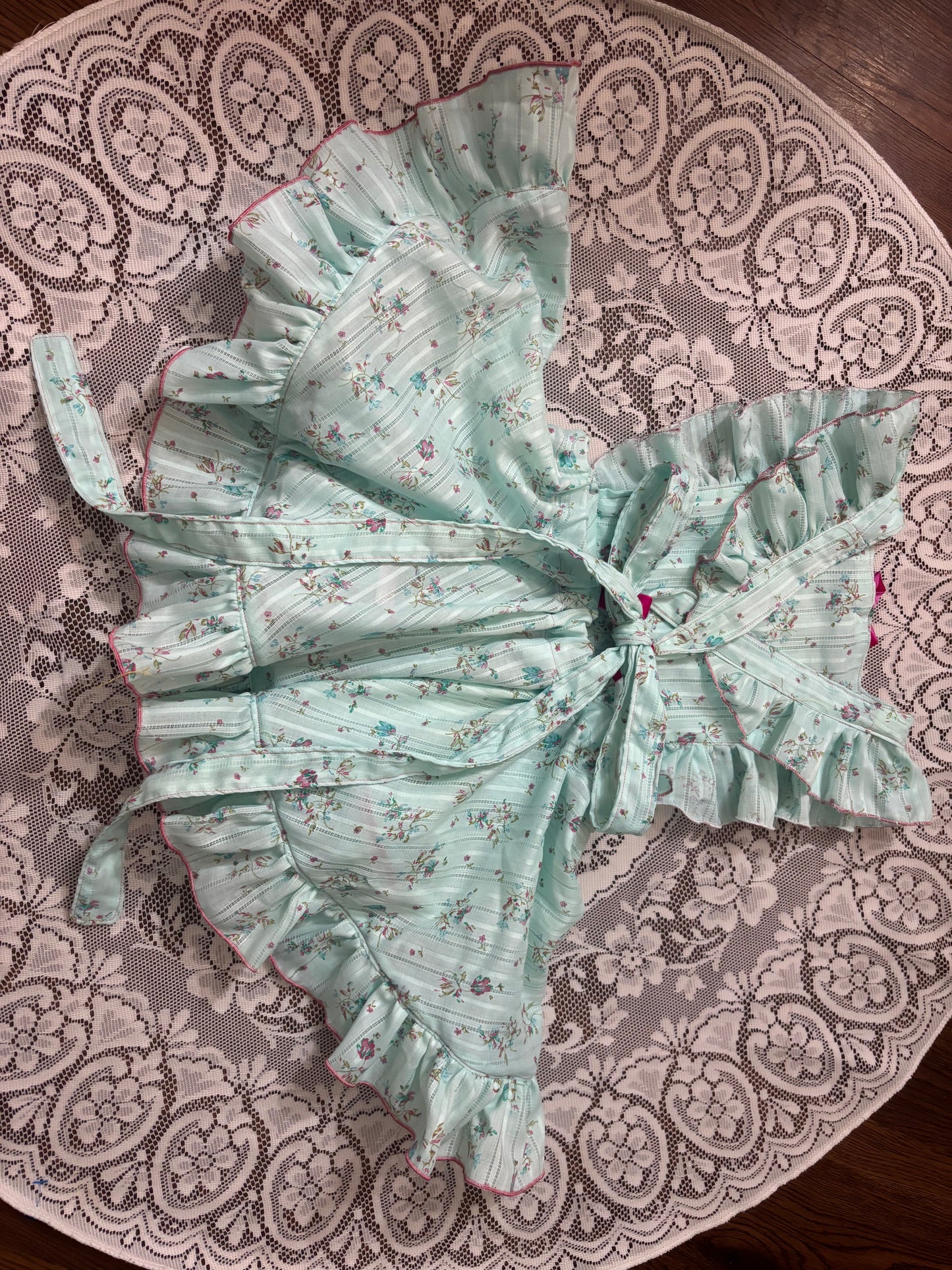 4T OOAK vintage Dimity Pinny